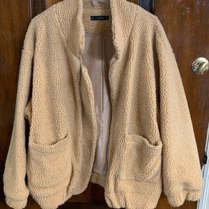 Tan Teddy coat size large